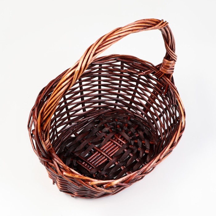 Набор плетеных корзин, 3 шт, 38х30х9/17, 25х20х7/12 см, темный, ива