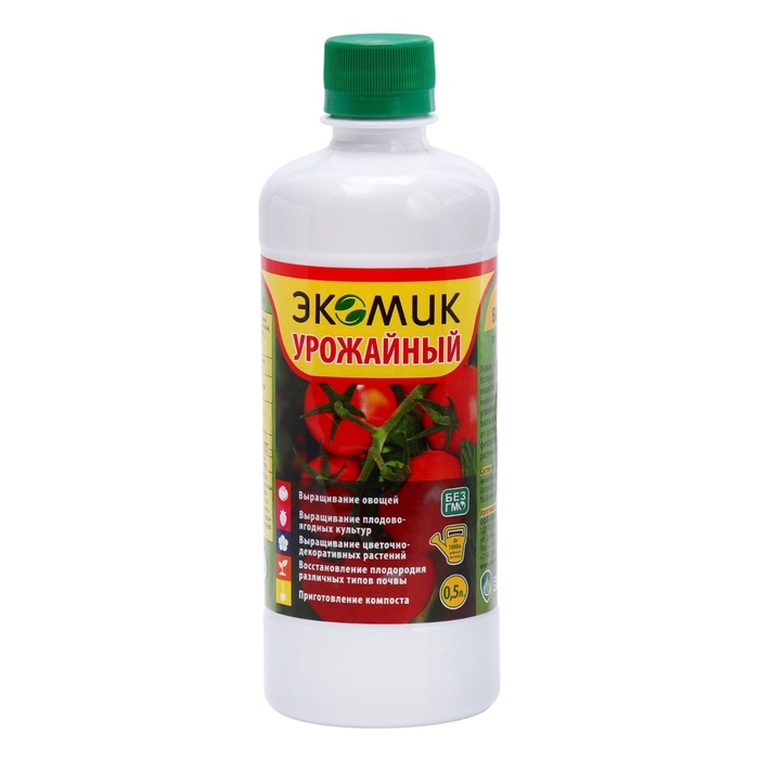 Биоудобрение, стимулятор "Экомик урожайный", для всех видов культур, 0,5 л