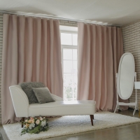 Штора портьерная «Этель» 145×265 см, блэкаут, цвет розовый металл, пл. 210 г/м², 100% п/э Штора портьерная «Этель» 145×265 см, блэкаут, цвет розовый металл, пл. 210 г/м², 100% п/э