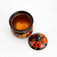 Набор &laquo;Земляничка&raquo;, 6 предметов: 2 доски, 3 банки, подставка, хохлома