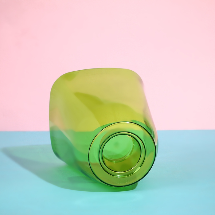 Горшок для орхидей, 2,5 л, 16,4 &times; 18,5 см, пластик, прозрачно-зелёный