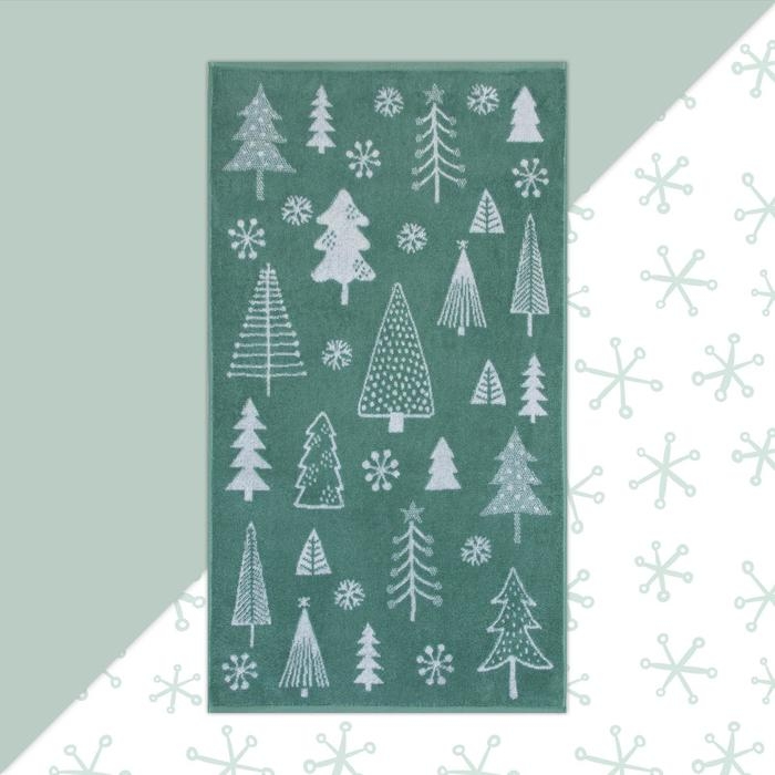 Полотенце махровое Этель «Ёлочки» 50х90см, 100% хлопок, 420гр/м2 Полотенце махровое Этель «Ёлочки» 50х90см, 100% хлопок, 420гр/м2