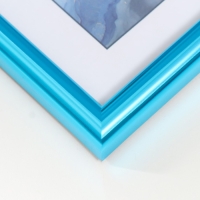 Фоторамка пластик "Радуга" 10х15 см, аквамарин металлик Фоторамка пластик "Радуга" 10х15 см, аквамарин металлик