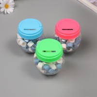 Клейкая лента пластик в банке "Белый и серо-голубой" н-р 40 шт 1,2 см, дл. 0,9 м 7х7х9 см Клейкая лента пластик в банке "Белый и серо-голубой" н-р 40 шт 1,2 см, дл. 0,9 м 7х7х9 см