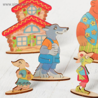 Кукольный театр сказки на столе «Теремок», высота фигурок: 4-12 см, толщина: 3 мм Кукольный театр сказки на столе «Теремок», высота фигурок: 4-12 см, толщина: 3 мм