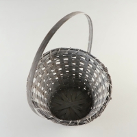 Набор корзин плетеных, D23х18/42 см, D27х19/44 см, D29х19/46 см, 3 шт, серые, бамбук Набор корзин плетеных, D23х18/42 см, D27х19/44 см, D29х19/46 см, 3 шт, серые, бамбук