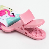 Держатель для соски - пустышки «Фламинго», на ленте Держатель для соски - пустышки «Фламинго», на ленте