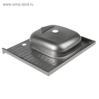 Мойка кухонная "Владикс", накладная, без сифона, 60х50 см, левая, нержавеющая сталь 0.4 мм Мойка кухонная "Владикс", накладная, без сифона, 60х50 см, левая, нержавеющая сталь 0.4 мм