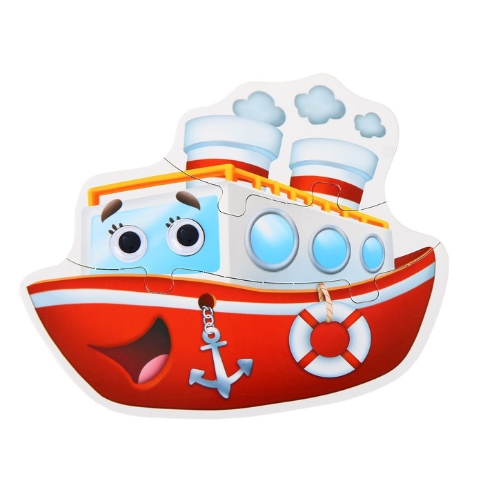 Макси-пазлы с глазками &laquo;Любимый транспорт&raquo;, 4 пазла, 14 крупных деталей