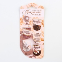 Закладки магнитные на подложке &laquo;Учителю: Для самого прекрасного учителя&raquo;, 6 шт.