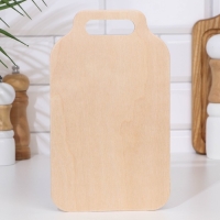 Доска разделочная деревянная "Скоба", ручка вырез, 25&times;15&times;0,6 см