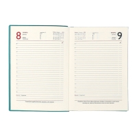 Ежедневник датир 2025г А6+ 176л ESCALADA, мяг обл, иск кожа, бл тис, тон бл 70г/м2, зелёный