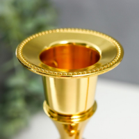 Подсвечник металл "Плавность" золото набор 2 шт 24х10х10 см Подсвечник металл "Плавность" золото набор 2 шт 24х10х10 см