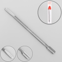 Шабер двусторонний, лопатка прямая/вогнутая, в чехле, 13 см, цвет серебристый Шабер двусторонний, лопатка прямая/вогнутая, в чехле, 13 см, цвет серебристый