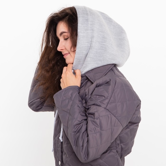 Шапка (капор) женский, цвет серый, размер 54-58 Шапка (капор) женский, цвет серый, размер 54-58