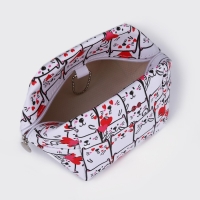 Косметичка-монетница на молнии, цвет белый/красный Косметичка-монетница на молнии, цвет белый/красный