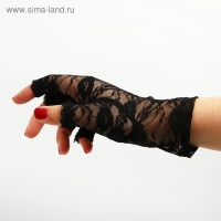Карнавальные перчатки «Леди», для взрослых, цвет чёрный Карнавальные перчатки «Леди», для взрослых, цвет чёрный