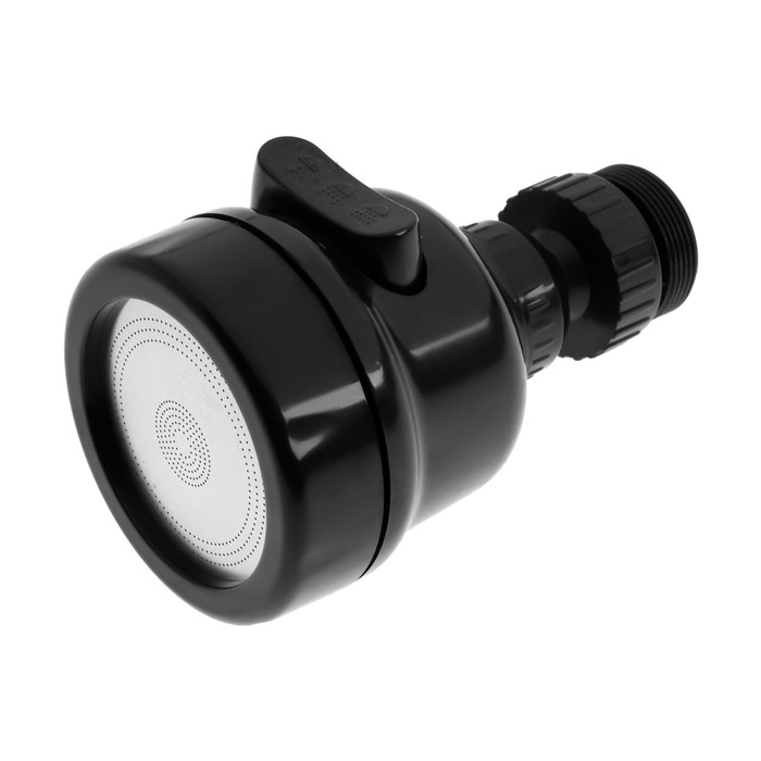 Аэратор ZEIN Z3611, трёхрежимный, на шарнире, с переходниками, черный Аэратор ZEIN Z3611, трёхрежимный, на шарнире, с переходниками, черный