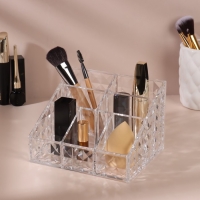 Органайзер для хранения, 7 секций, 14,7 &times; 10 &times; 12,3 см, в картонной коробке, цвет прозрачный