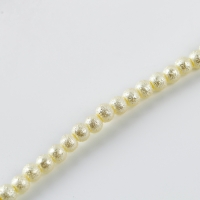 Бусины из стекла, набор 140 шт., размер 1 шт. &mdash; 6 мм, цвет белый