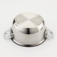 Набор посуды из нержавеющей стали Доляна &laquo;Мрамор&raquo;, 8 предметов: ковш 1,5 л, 2 кастрюли 2/3 л, сковорода d=24 см, крышки, стенки 0,3 мм, дно 5 мм