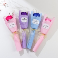 Мини-букет из мыльных лепестков "Роза с сухоцветами" МИКС 6,5х5,5х34 см Мини-букет из мыльных лепестков "Роза с сухоцветами" МИКС 6,5х5,5х34 см