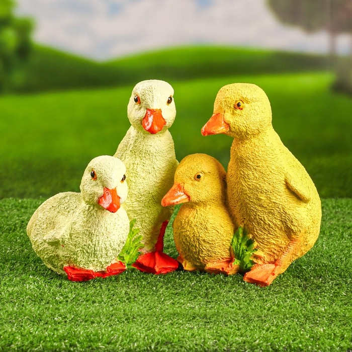 Садовая фигура Садовая фигура "Два утенка" 17х14см МИКС