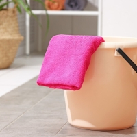 Тряпка для пола Доляна, 220 г/м&sup2;, 50&times;60 см, микрофибра, с оверлоком, цвет МИКС