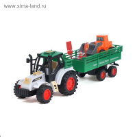 Трактор инерционный &laquo;Фермер&raquo;, с прицепом, цвета МИКС