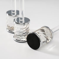 Подсвечник металл, акрил "Вихрь" d=2,2 см, набор 3 шт h=25,5 см, 23,5 см, 21 см Подсвечник металл, акрил "Вихрь" d=2,2 см, набор 3 шт h=25,5 см, 23,5 см, 21 см