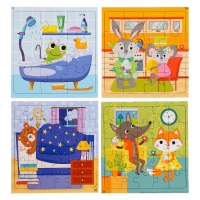 Пазл Виммельбук 4 в 1 &laquo;Домашний уют&raquo;, 9-16-25-36 элементов