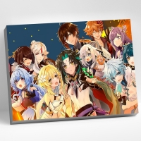 Картина по номерам 30 &times; 40 см &laquo;Геншин&raquo; &laquo;Легендарные герои&raquo; 34 цвета