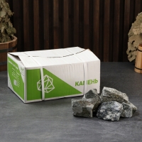 Камень для бани "Дунит" колотый 20 кг, фракция 70-120 мм Камень для бани "Дунит" колотый 20 кг, фракция 70-120 мм