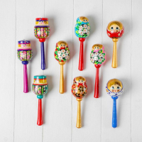 Трещотка "Маракас деревянный" МИКС, длина &mdash; 20 см