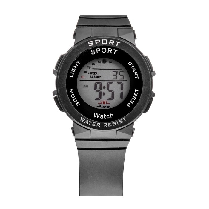 Часы наручные электронные, d-4 см, 3 АТМ, черные Часы наручные электронные, d-4 см, 3 АТМ, черные