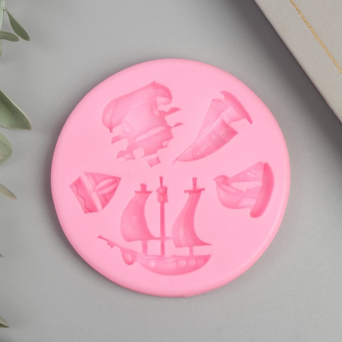 Молд силикон Молд силикон "Корабли" 5 предметов 8х8х1 см