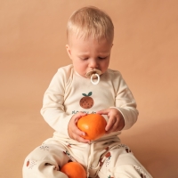 Футболка с дл. рукавом Крошка Я Oranges р. 68-74, молочный Футболка с дл. рукавом Крошка Я Oranges р. 68-74, молочный