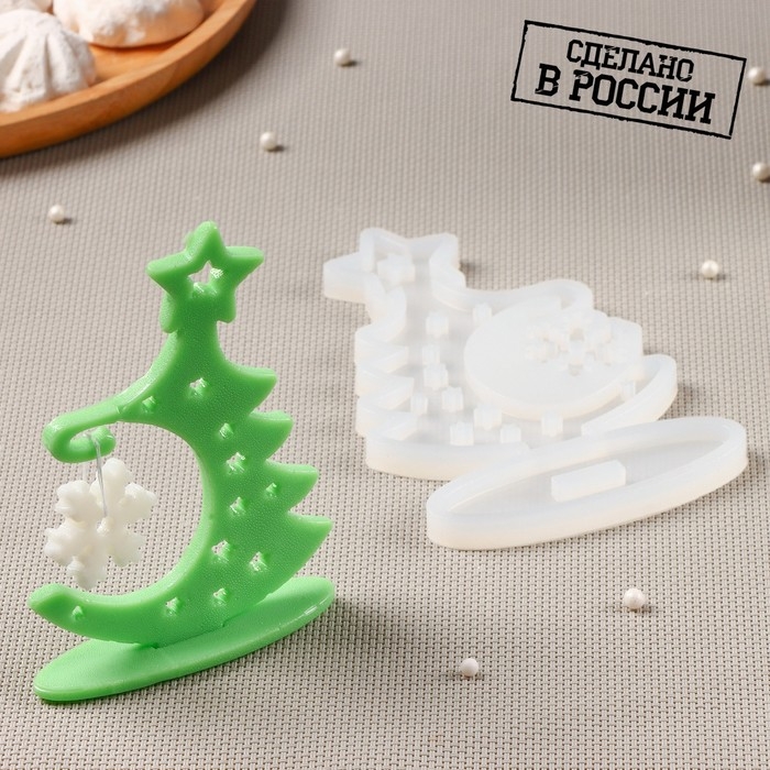 Силиконовая форма &laquo;3D Ёлка&raquo;, 16&times;9,4 см, цвет прозрачный
