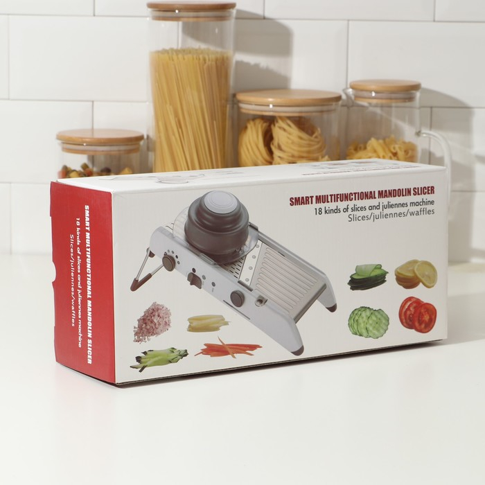 Овощерезка Magistro Stormy, с контролируемым углом нарезания, нержавеющая сталь, 35&times;15&times;14 см, цвет белый