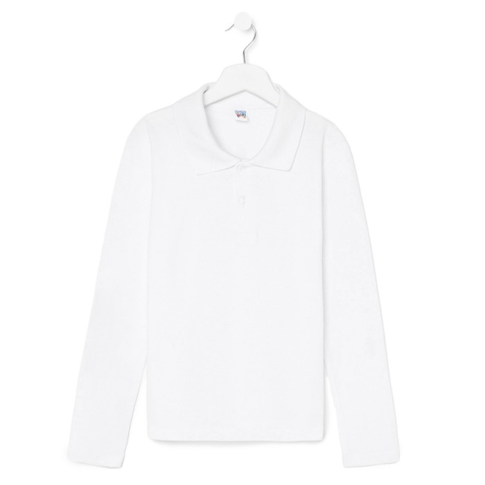 Поло для мальчика, цвет белый, рост 134