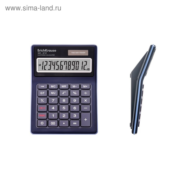 Калькулятор настольный 12-и разрядный ErichKrause WC-612, пыле-влагозащищенный