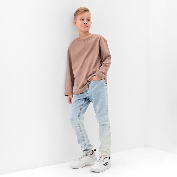 Лонгслив детский MINAKU, цвет бежевый, рост 158 см