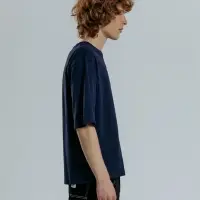 Футболка оверсайз унисекс Base Space, темно-синяя, размер XS/S