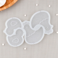 Силиконовый молд для леденцов и шоколада &laquo;Курочка и цыпленок&raquo;, 7&times;6, 5,5&times;5 см, цвет прозрачный