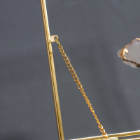 Органайзер для хранения &laquo;Кристалл&raquo;, с крышкой, стеклянный, 1 секция, 20 &times; 16,8 &times; 9 см, цвет прозрачный/медный/розовый