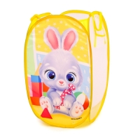 Корзина для хранения игрушек &laquo;Зайчик&raquo;, 57 х 34 х 34 см, жёлтая