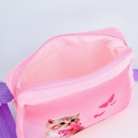 Сумка детская "Кошечка с бабочками", плюшевая Сумка детская "Кошечка с бабочками", плюшевая