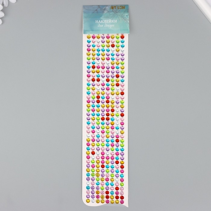 Наклейка пластик стразы Наклейка пластик стразы " Дождь" 32х7,5 см МИКС