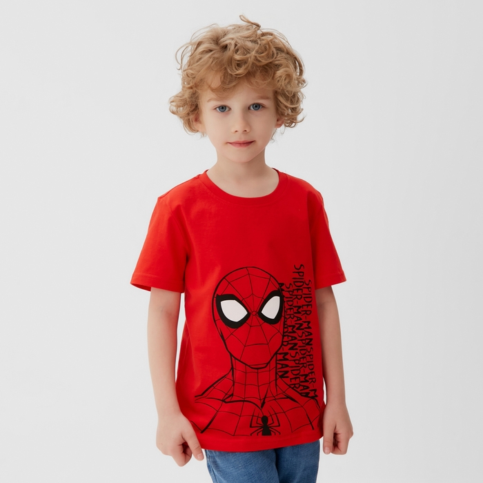 Футболка MARVEL «Человек паук», рост 110-116 (32), цвет малиновый Футболка MARVEL «Человек паук», рост 110-116 (32), цвет малиновый