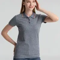 Рубашка поло женская Paname Women голубой меланж, размер S